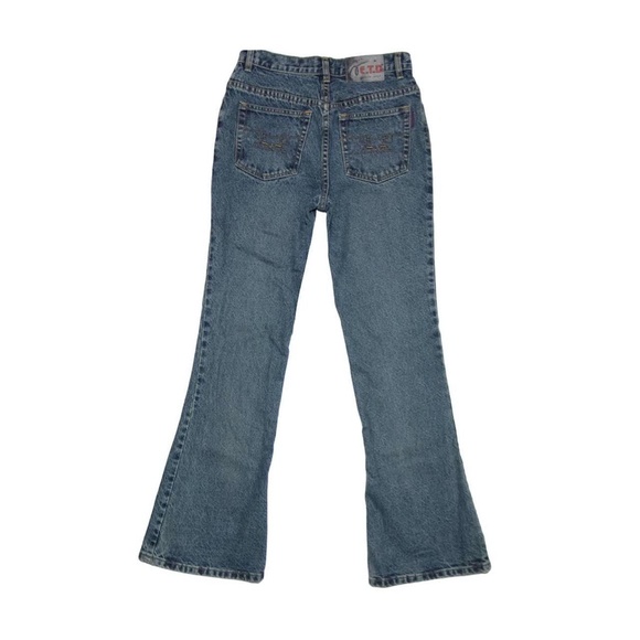 Y2K ETD Denim Acidwash Midrise Flare Jeans - Picture 2 of 3
